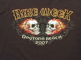 T- Shirt 2007 Bike Week Daytona Beach Size M 100% Cotton Man Black Honduras - $14.85