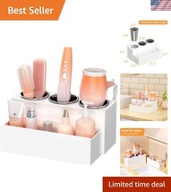Space-Saving Hair Dryer and Styling Tool Organizer with 3 Stainless Stee... - $868.71 MXN