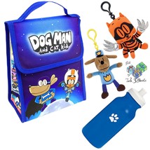 Dav Pilkey Dog Man Cat Kid v1 Gift Set Lunch Bag 2 Backpack Pulls Water Bottle - £51.10 GBP
