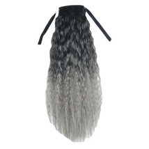 Wavy Curly Wrap Around Ponytail Wig Extension Woman Drawstring Synthetic Hair Ex - £9.38 GBP