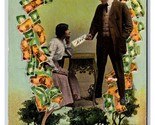 Romance Will You Cash This IOU Money Wreath UNP Unused DB Postcard U8 - $5.89