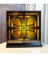 Frank Lloyd Wright Thomas Entry Ceiling Light Stained Glass Wall Desktop... - £68.33 GBP