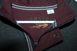 ORVIS Signature Men&#39;s Quarter-Zip Sweatshirt Charcoal Gray X-Large XL - £17.69 GBP