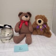 Set of 3 Multi Brand Plush Stuffed Animal Bear&#39;s &amp; Snow Furries Toy Figures - £19.55 GBP
