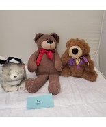 Set of 3 Multi Brand Plush Stuffed Animal Bear&#39;s &amp; Snow Furries Toy Figures - £19.41 GBP