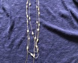 Triple Strand Gold Tone W/ Gray Pearl Beads Made in Korea Interpur Necklace - £27.80 GBP