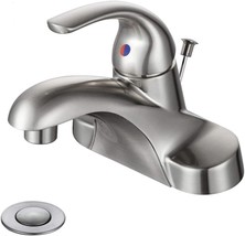 Wowow Bathroom Faucet 1 Handle Low Arc Single Handle 4 Inch Centerset Bathroom - £48.33 GBP