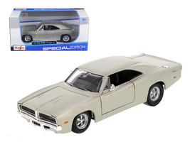 1969 Dodge Charger R/T Hemi Silver 1/25 Diecast Car Model by Maisto - $40.99