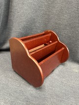 Vintage Mid Century Modern Teak Desk -  Mail - Letter Organiser Rotating - £9.55 GBP