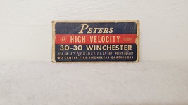 Vintage Peters Remington 30-30 Winchester High Velocity Empty Ammo Box w... - £158.27 GBP