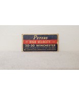 Vntg Peters Remington 30-30 Winchester High Velocity Empty Ammo Box Inse... - £154.88 GBP