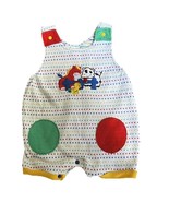 Vintage Baby Romper 18 Month Colorful Farm Animals Horse Cow Duck Appliq... - $16.80