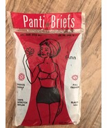 Vintage NOS Brief Black Sheer Panty OSFA Up to sz 8 Nylon Cutout Panties  - $11.88