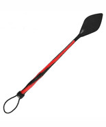 Real Leather Riding Crop Whip 24 Inches Black/Red Functional Horse Costume - $231.58 MXN