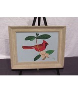 Leather 3D Wall Art Marjorie Decker Framed Cardinal in Tree 12 By 15 - €16,33 EUR