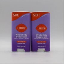 2 Pack Lume Smooth Solid Stick Deodorant LAVENDER SAGE Body Pits Feet Privates - £22.85 GBP