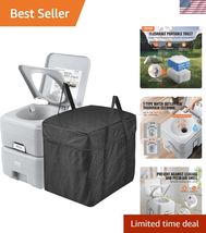 Ergonomic Portable Toilet for Camping - Pressurized Flush &amp; Carry Bag In... - $127.25
