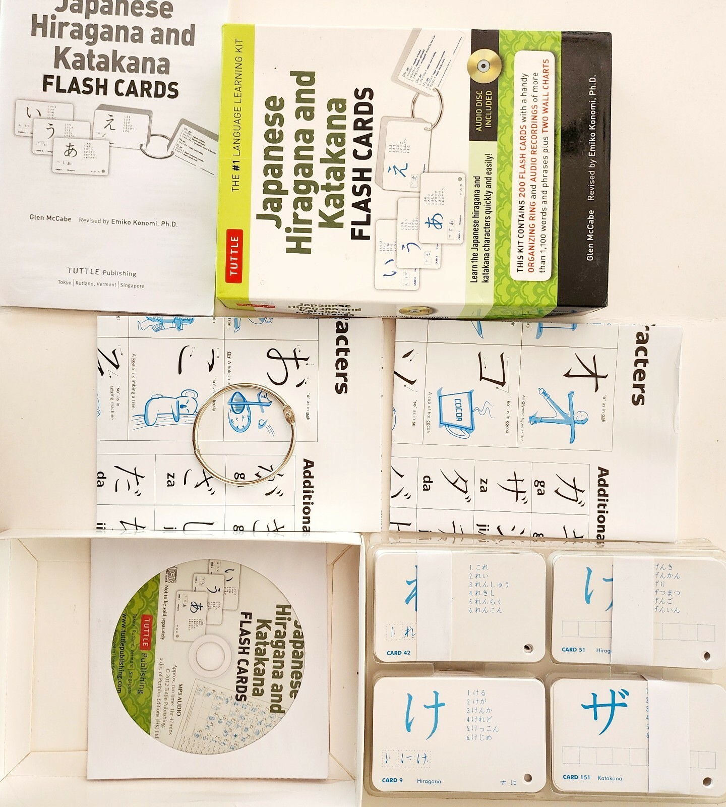 2012 Japanese Hiragana & Katakana Beginners Flash Cards w/ CD Charts Kit F16 Item image 3