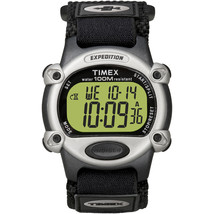 Timex Expedition Mens Chrono Alarm Timer Silver/Black - £44.07 GBP