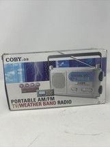 Used Coby CX38C Portable AM/FM Weather Band Radio in Original Box. Teste... - $14.24