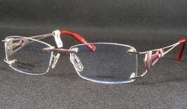 VISTAN Herchen 1486 2 Argent / Rouge Rouillé Unique Rare Lunettes 51-15-135 - $115.50
