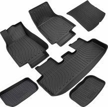 KIKIMO Tesla Model Y 5-Seat All Weather Floor Mats 2020-2023 6 Piece Set - £94.95 GBP