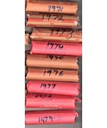 Lincoln Pennies - Lot of 9 Coin Rolls of Vintage Lincoln Pennies (1971-1... - £7.78 GBP