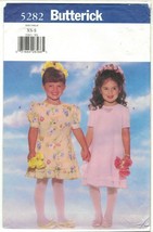 Easy Butterick 5282 Dress Pattern w/ Flounced Layers Toddler &amp; Girls Sizes Uncut - £7.98 GBP