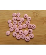 28 Pretty Bubble Gum Pink 3/8&quot; Four Hole Flat Buttons Free Shipping - $5.00