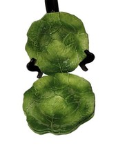 Vietri Foglia Fresca Green Leaf Salad Luncheon Plates Set of 4 EUC! - £188.33 GBP