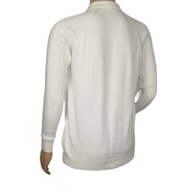 Men's Sweater Knit By BRANGO Turkey Polo Neck Cotton Blend 21228 White image 12