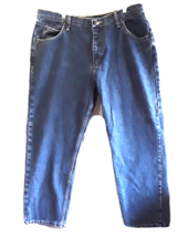 Mens Wranglers Classic Straight Jeans 38X29 Blue Pockets Dark Wash Regul... - $14.01