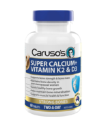 Carusos Super Calcium + Vitamin K2 &amp; D3 60 Tablets - $110.26