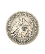 1857 50C Seated Liberty Half Dollar in Fine Condition, Natural Color - $74.24