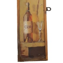 Vintage Wooden Wine Box Case Single Bottle Holder Decor Hinge Broken READ info - £7.58 GBP