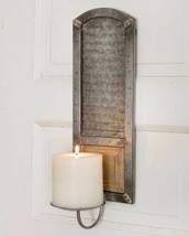 Washboard candle Sconce in distressed metal - £37.77 GBP