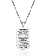 Jstud To My Son Necklace from Dad Mom Never Forget How Much I Love You B... - €14,59 EUR