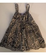 Favant Girls Hawaiian Dress Sleeveless Beige Black Print Size 5-6 - $223.52 MXN