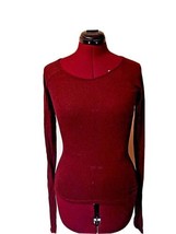 Brandy Melville Sweater Pullover Maroon Women One Size  Long Sleeve Wool... - $19.81