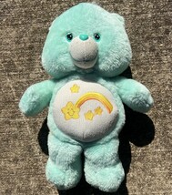 2003 Care Bears ‘Wish Bear’ Plush Stuffed Animal Blue Green Shooting Sta... - $13.86