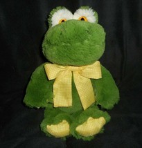 12" Circo Target Baby Green Frog Yellow W/ Bow Stuffed Animal Plush Toy Lovey - £22.51 GBP