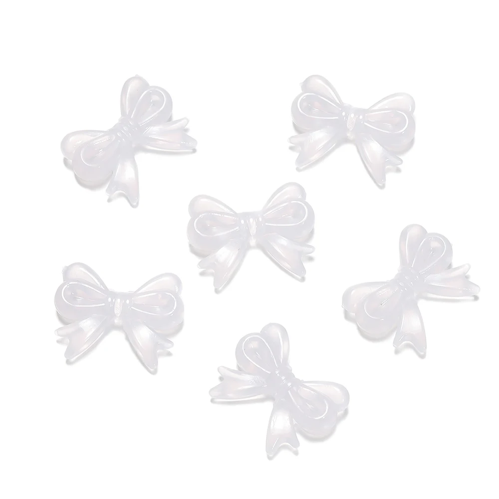 30Pcs/Lot 14x18mm Bowknot Transparent Bow Spacer Beads Earrings Making -... - $1.72