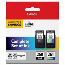 Canon PG-260 / CL-261 Value Pack - 2-pack - black, color (cyan, magenta,... - $49.95