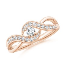 ANGARA Lab-Grown Ct 0.37 Solitaire Diamond Infinity Promise Ring in 14K Gold - £514.86 GBP