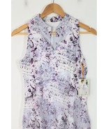 NWT Denise Cronwall S White Purple Tiered Tennis Active Dress - £41.66 GBP