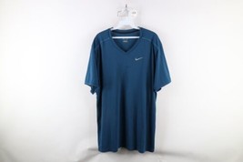 Nike Dri-Fit Mens 2XL Distressed Reflective Tailwind Short Sleeve V-Neck T-Shirt - £18.47 GBP