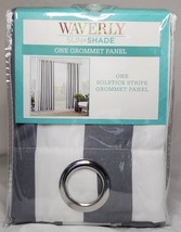 Waverly Sun n Shade One Grommet Panel - Solstice Stripe - Smoke 52&quot; x 84&quot; - $29.69