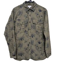 LL Bean Signature Pheasant Hunting Dog Print Olive Heritage Rustic Butto... - $24.99