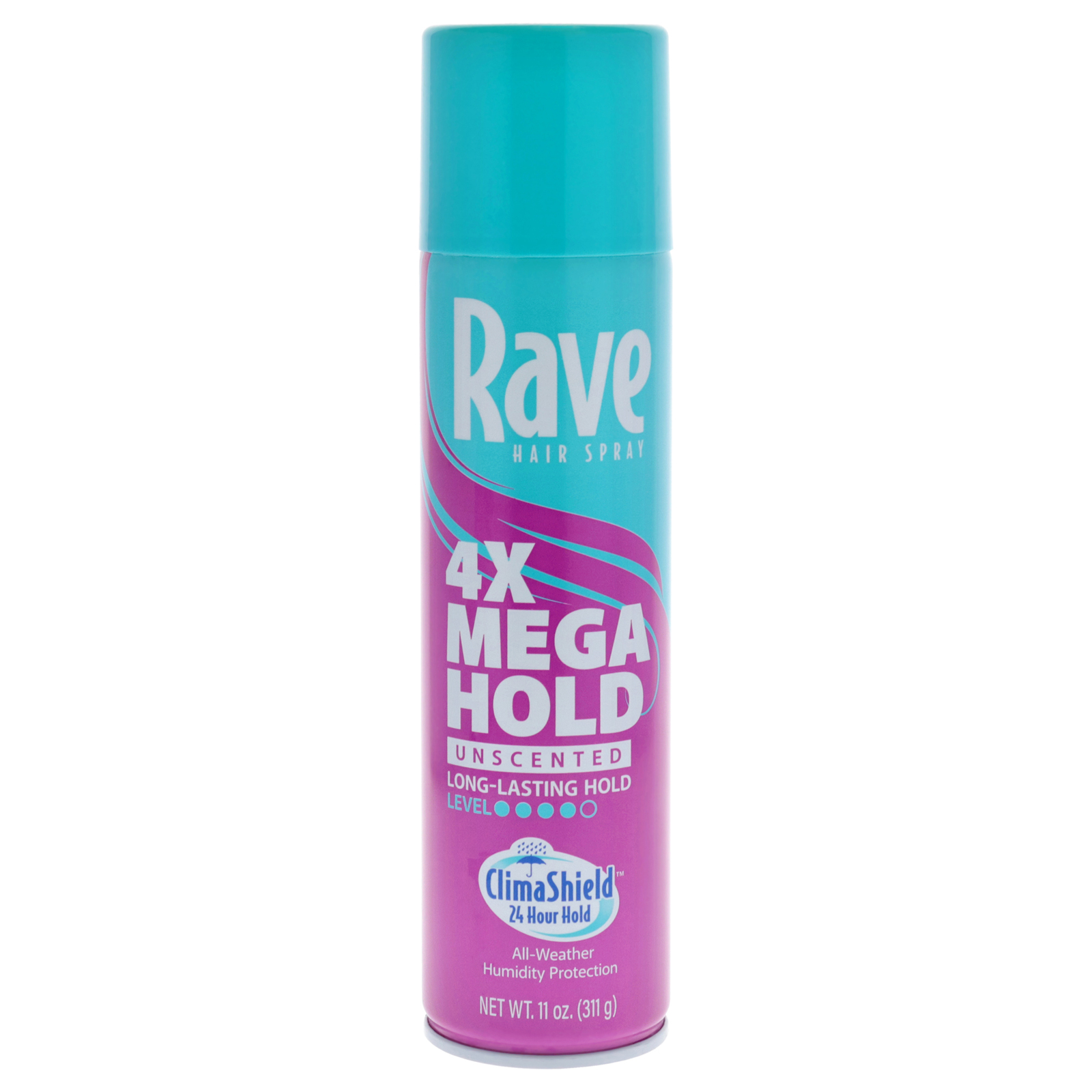 4X Mega Hold Hairspray - Unscented by Rave for Unisex - 11 oz Hair Spray - $9.78
