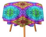 Colorful Grid Tablecloth Round Kitchen Dining for Table Cover Decor Home - $15.99+